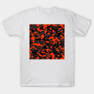 Black and orange Painting Camouflage T-Shirt